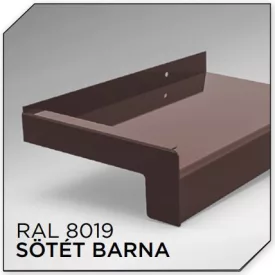 180mm Sötét barna extrudált alu párkány RAL 8019