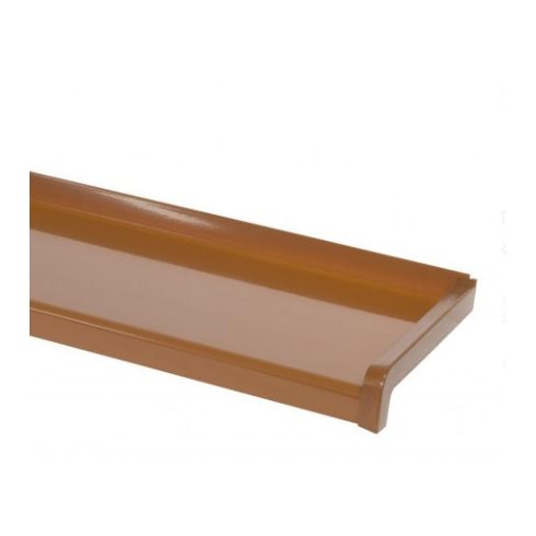 130mm széles világos barna extrudált alumínium párkány RAL 8003