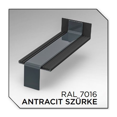 ALU hossztoldó RAL7016 Antrazit színben