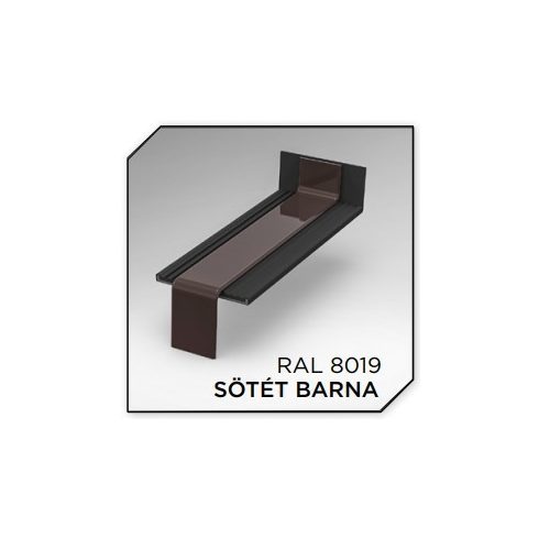 ALU hossztoldó RAL8019 Sötétbarna színben