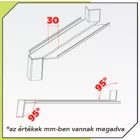 ALU sarok összekötő 90 Fok RAL8003 Aranytölgy színben