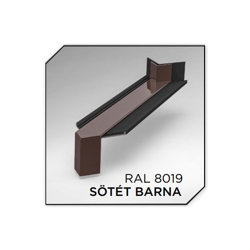 ALU sarok összekötő 90 Fok RAL8019 Barna színben