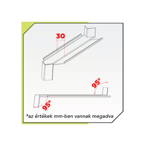 ALU sarok összekötő 90 Fok Egyedi RAL színben